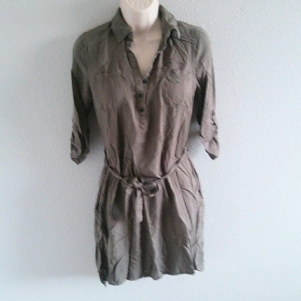 Olive Shirtdress
